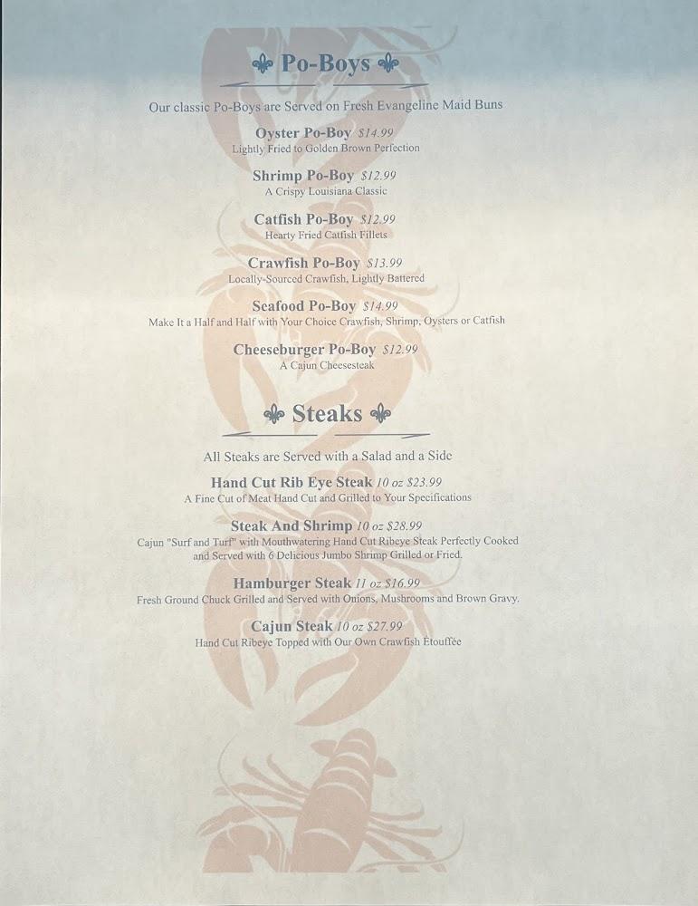 Cajun Tales Seafood Menu image 1